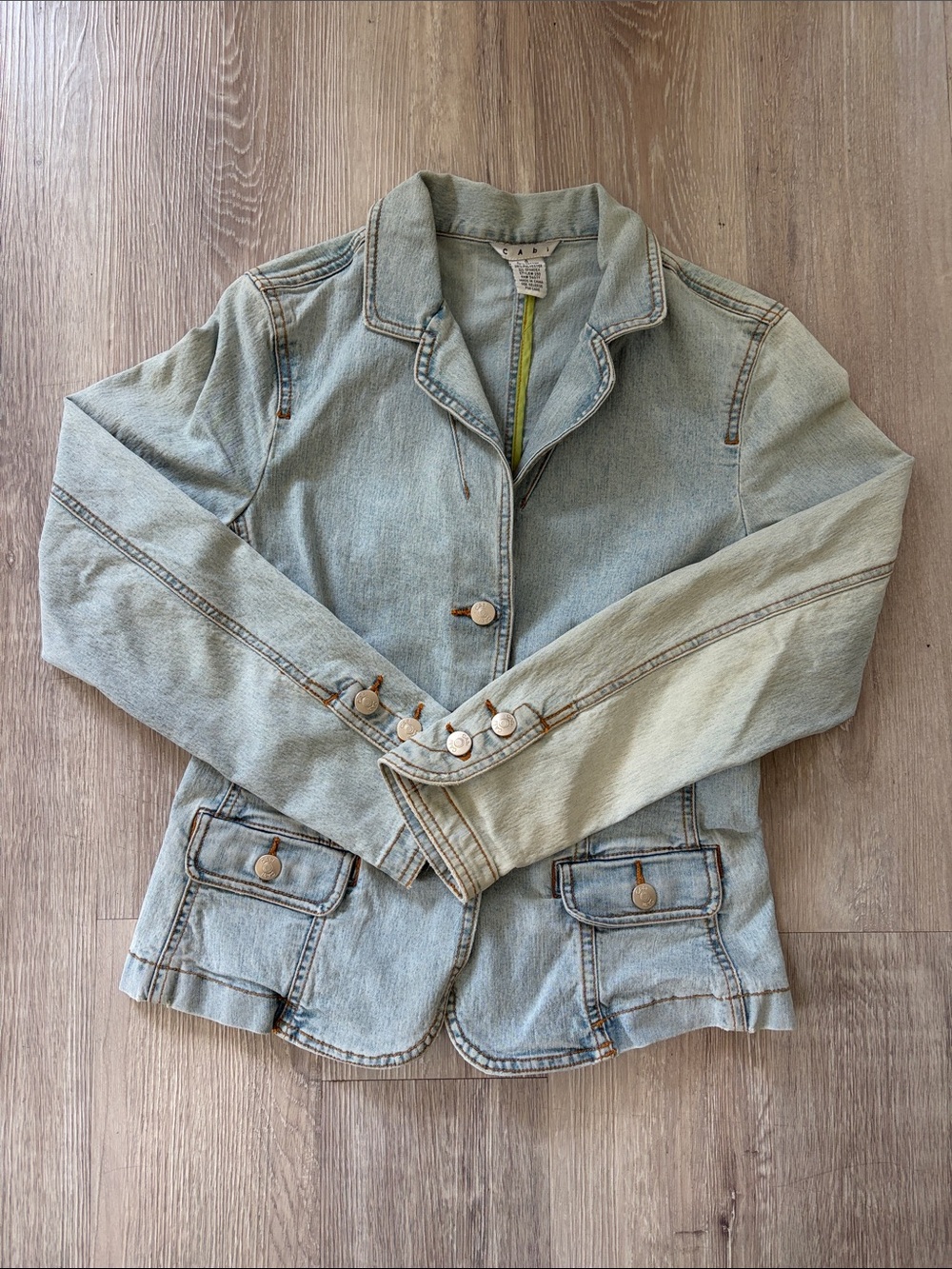 CAbi Light Blue Denim Blazer Jacket